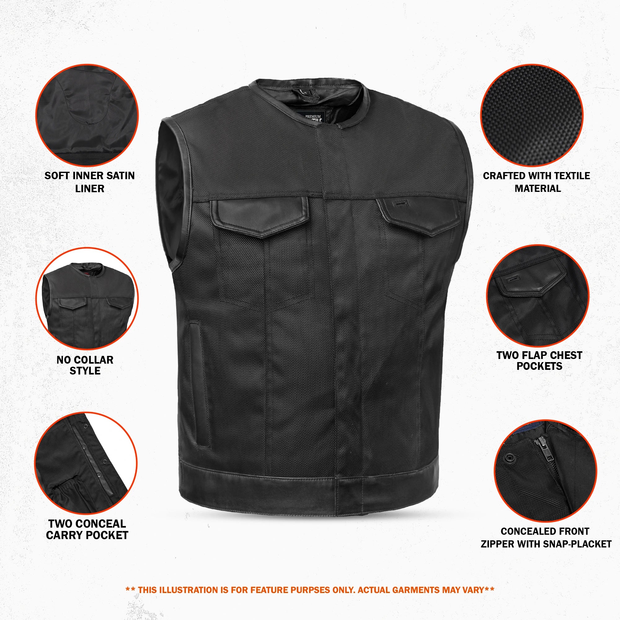 Night Turn - Men’s Motorcycle Textile Vest
