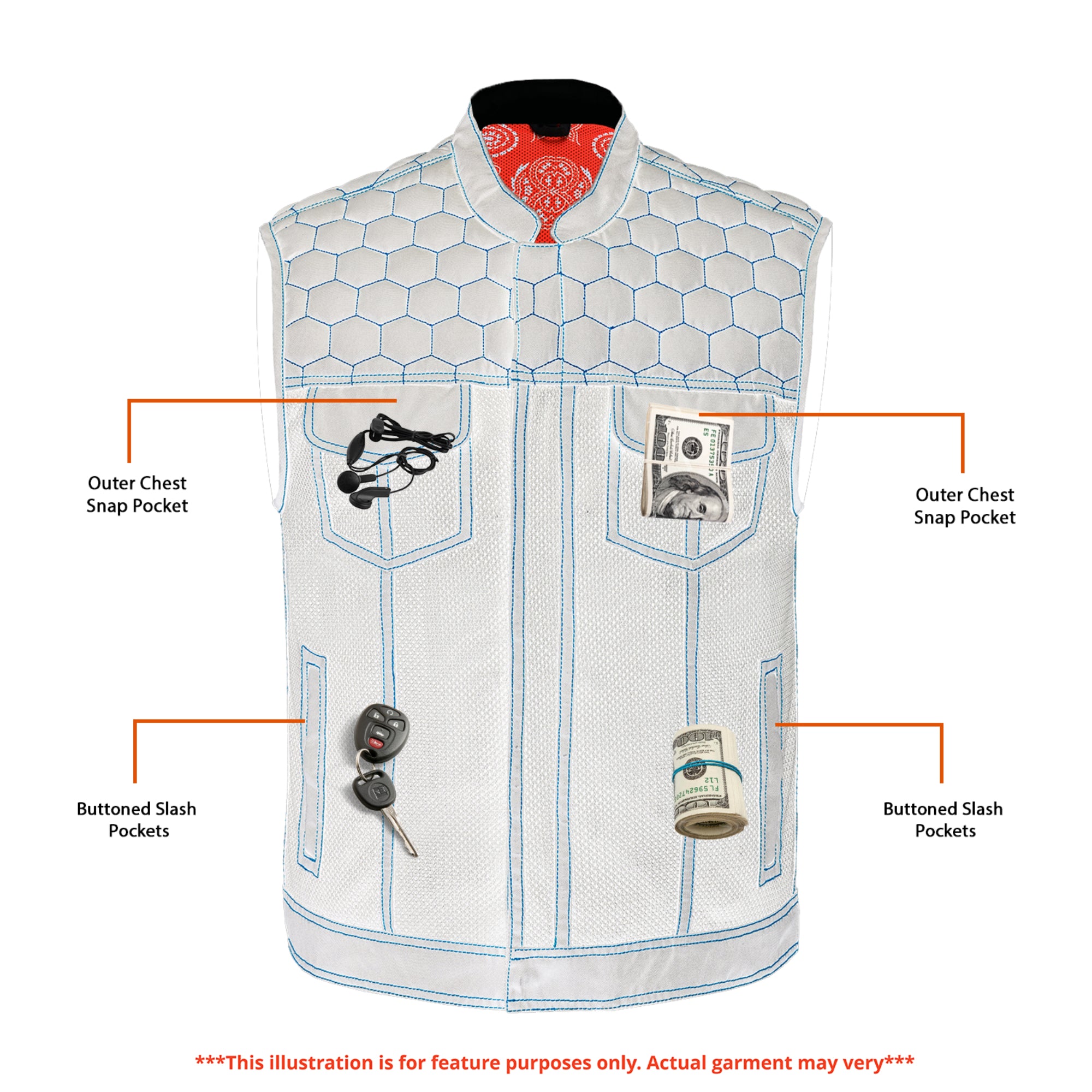 Mesh Rave™ Men's Textile Motorcycle Vest