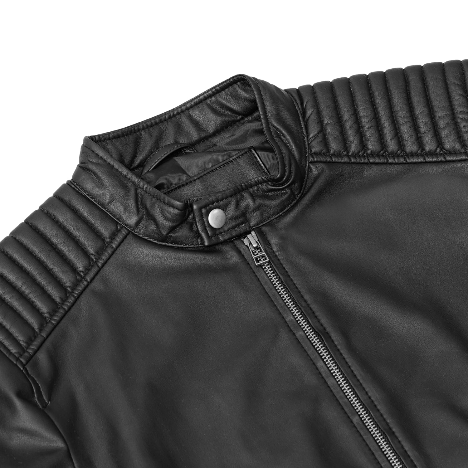 Nyrox Men’s Faux Leather Motorcycle Jacket