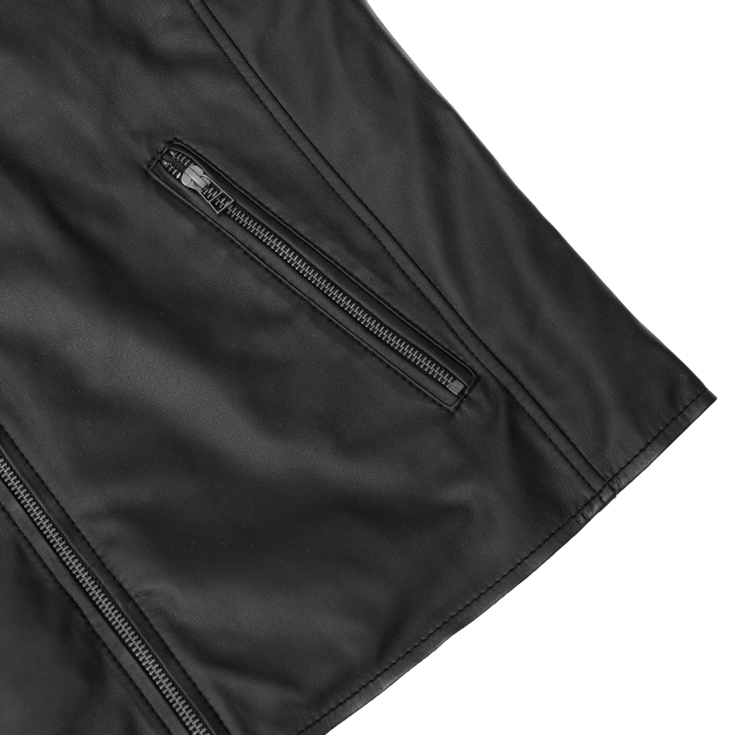 Nyrox Men’s Faux Leather Motorcycle Jacket