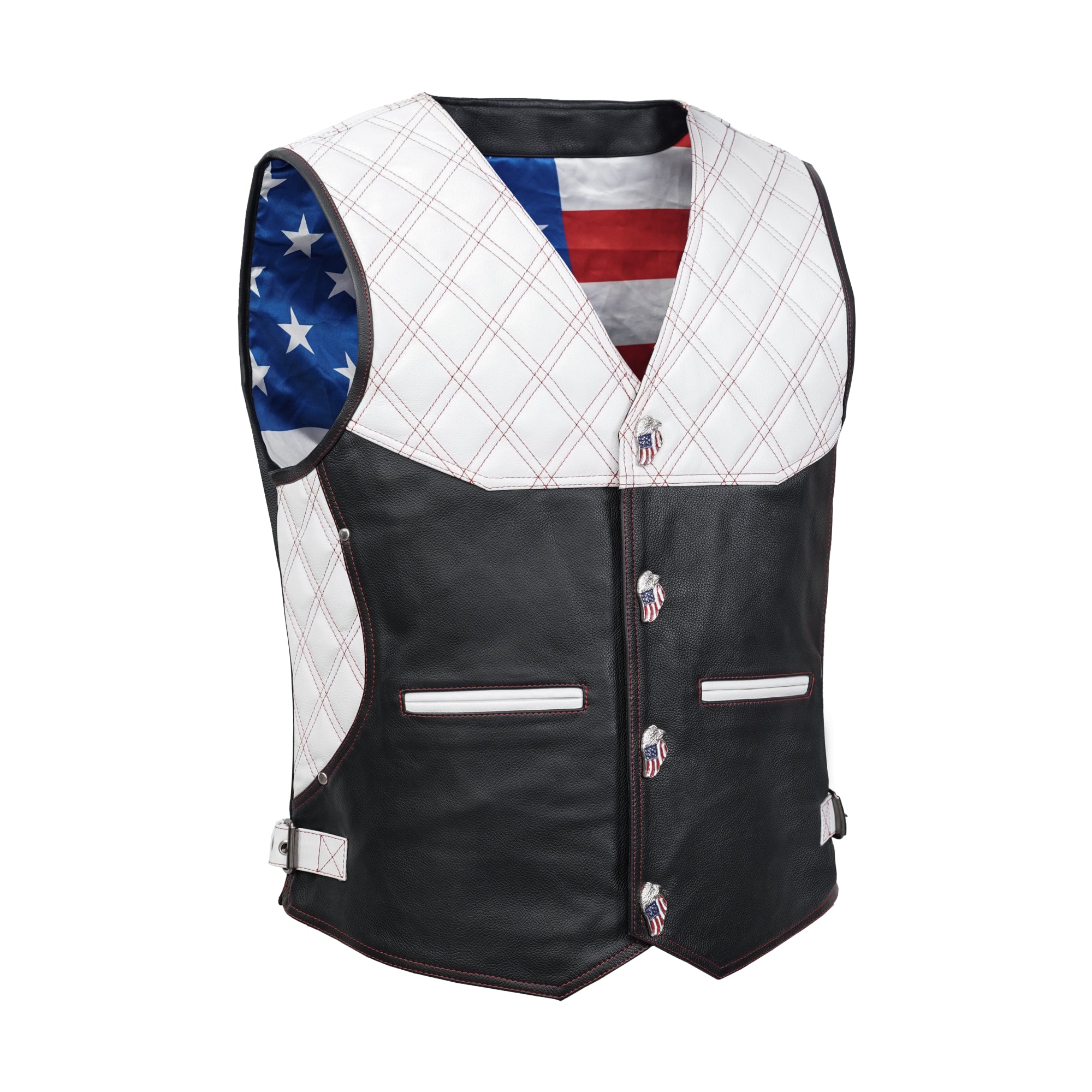 Patriot's Path - Men’s Motorcycle Leather Vest