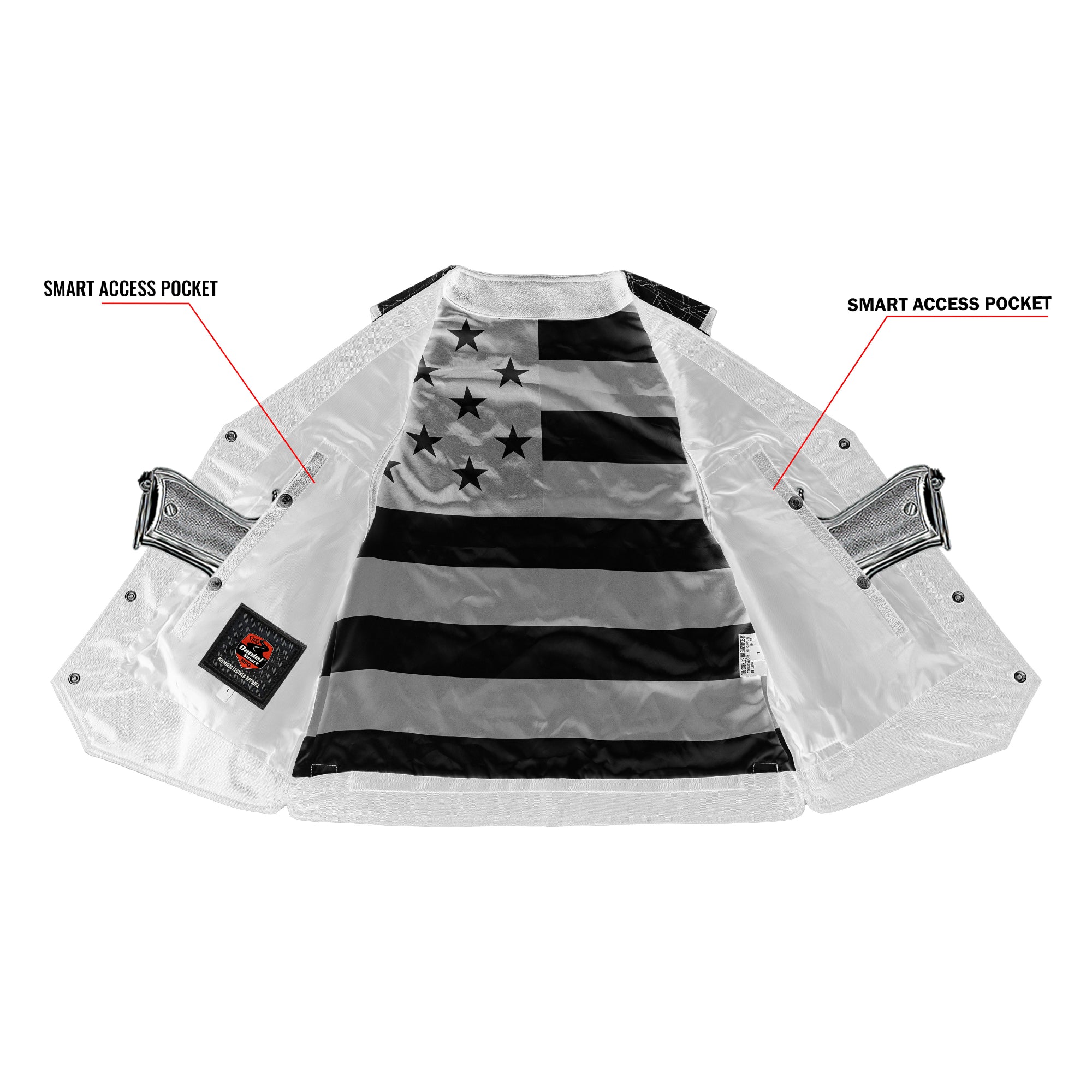 Patriot's Path - Men’s Motorcycle Leather Vest