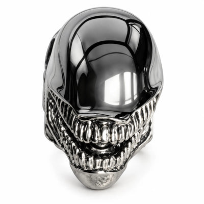 Stainless Steel Alien Skull Biker Ring