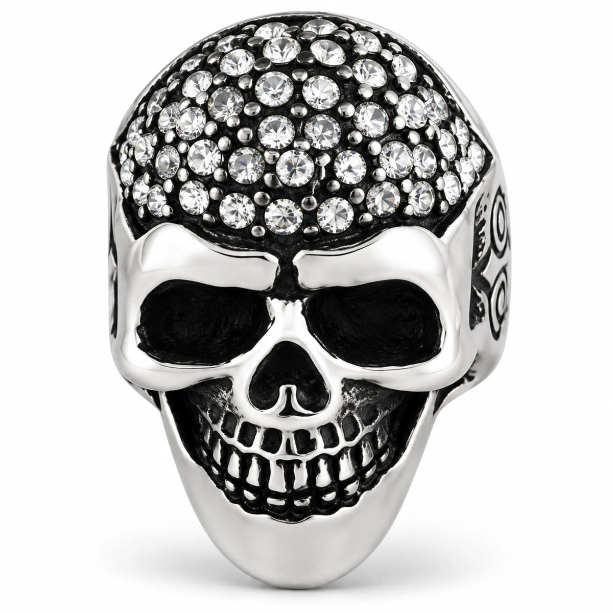 Stainless Steel Diamond Head Biker Ring