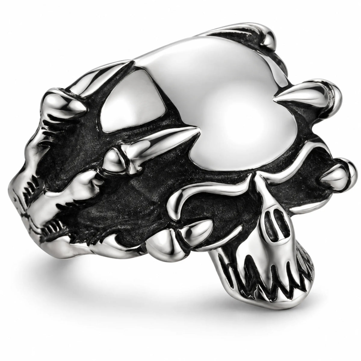 Stainless Steel Hold This Biker Ring