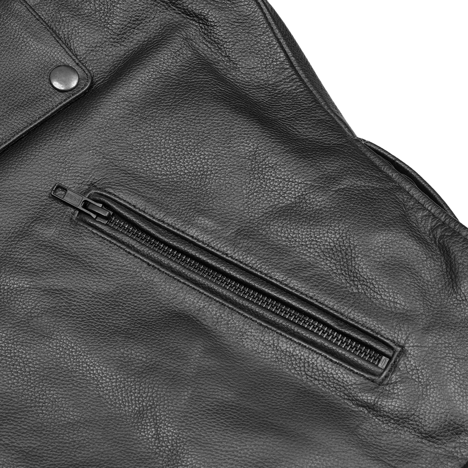Raw Cope Men’s Leather Motorcycle Jacket