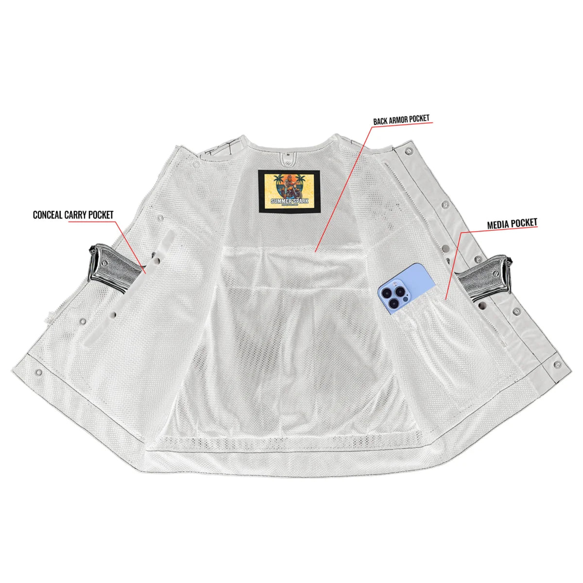 Ravenant™ Lowcut Summer Spark Men’s Motorcycle Mesh Vest