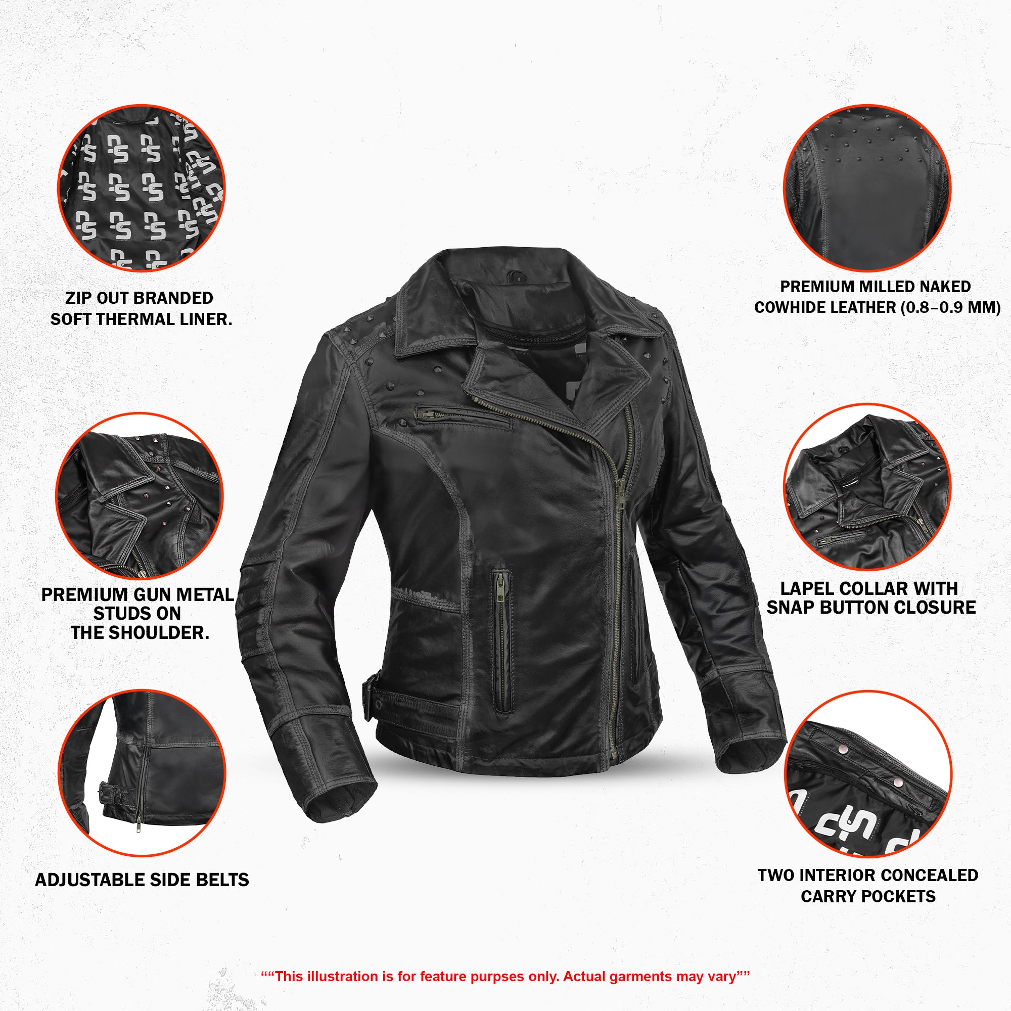 Rebelita – Women’s Leather Motorcycle Jacket