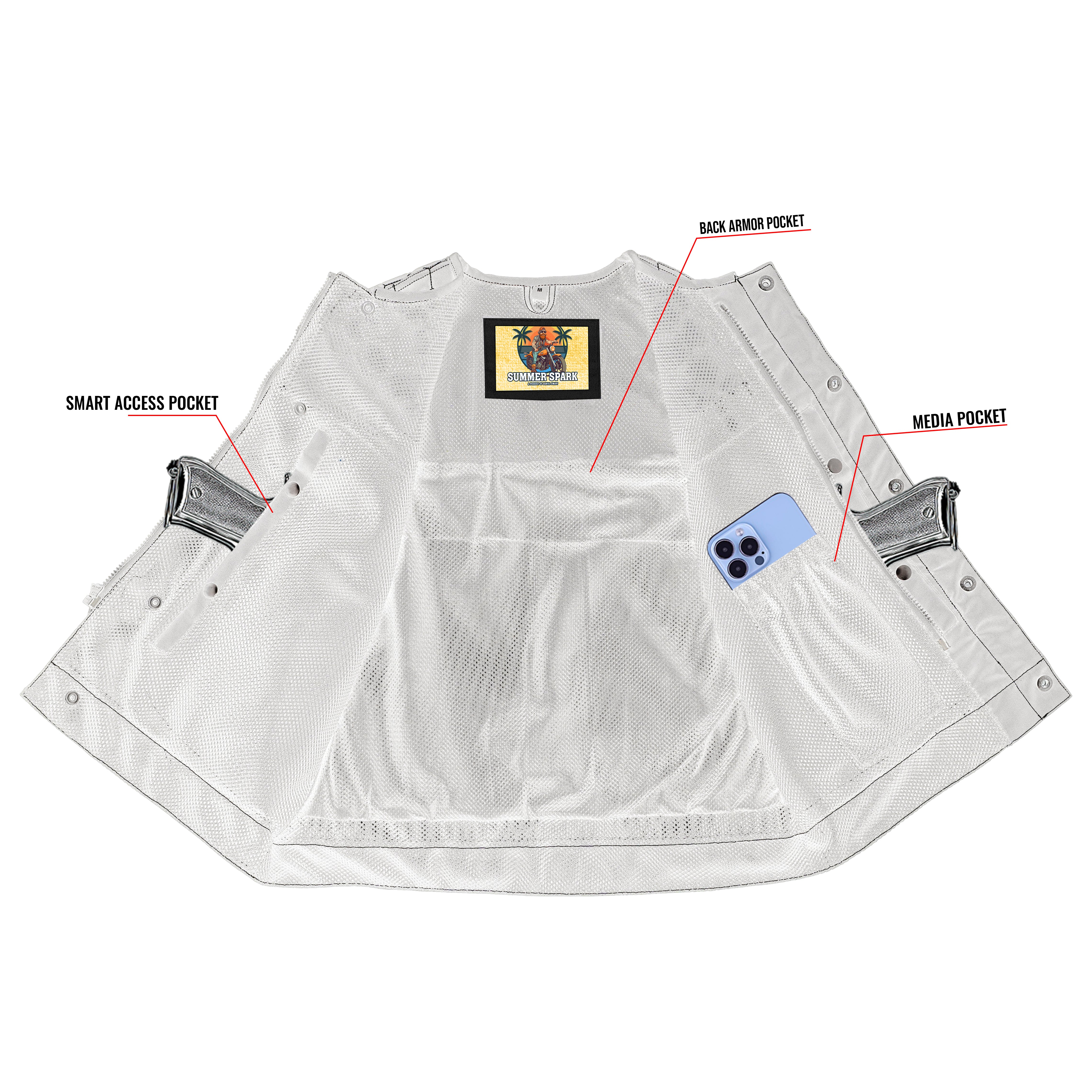 Ravenant™ Lowcut Summer Spark Men’s Motorcycle Mesh Vest
