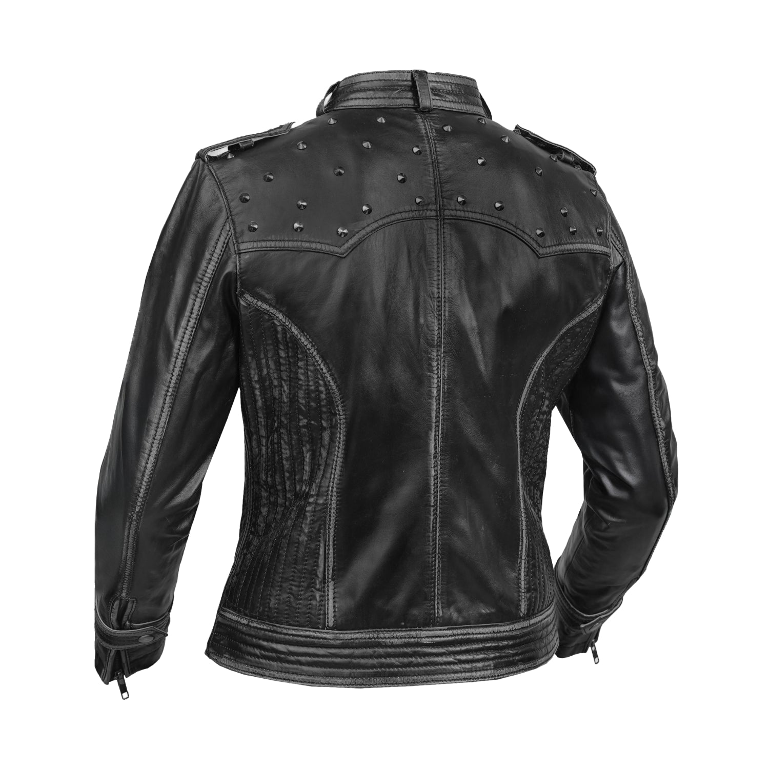 Riot Rose Women’s Leather Motorcycle Jacket