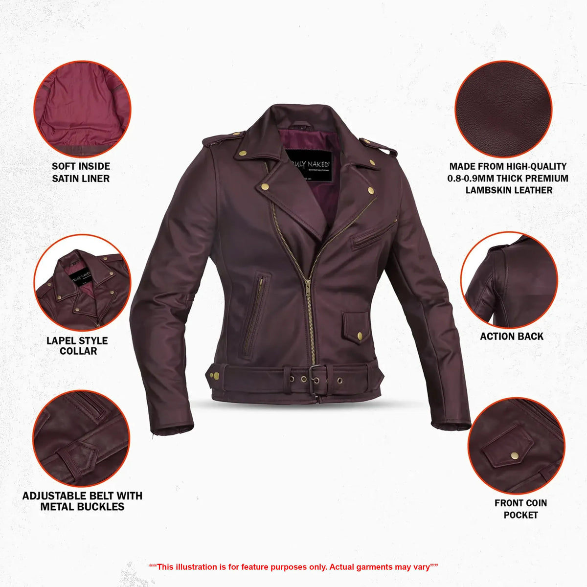 Rose Glow™ Women's Leather Motorcycle Jacket