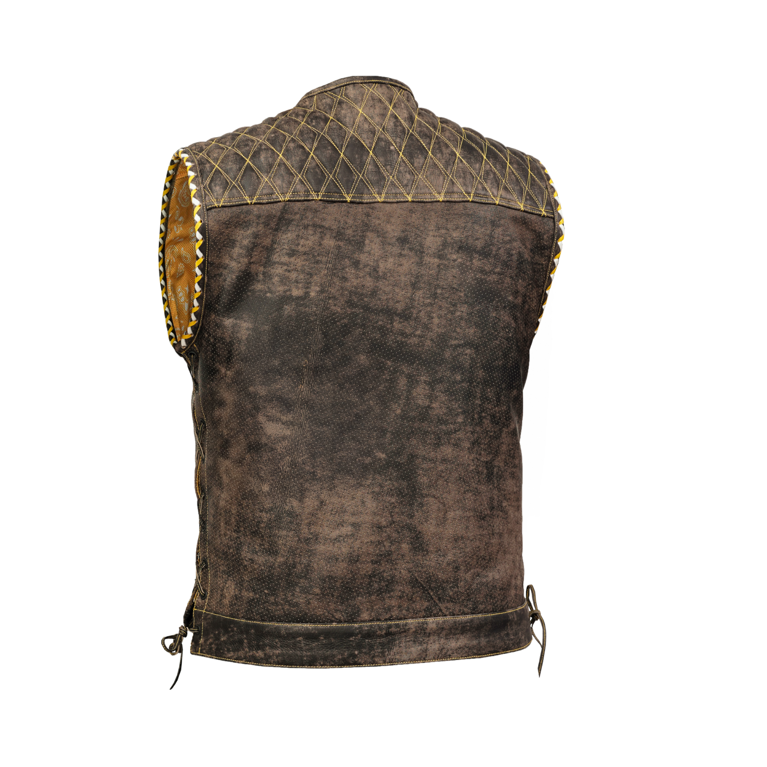 Rust Rider Men’s Motorcycle Leather Vest