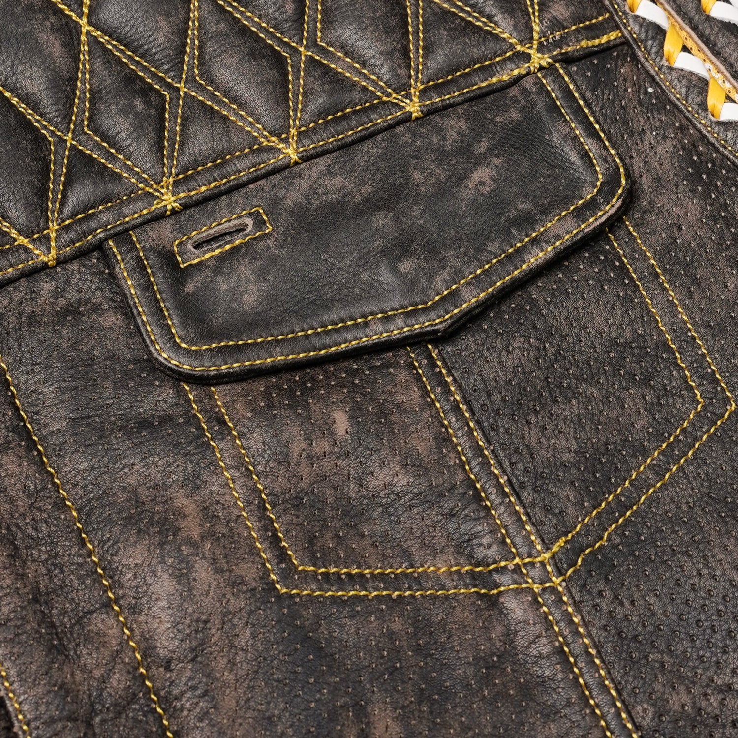 Rust Rider Men’s Motorcycle Leather Vest