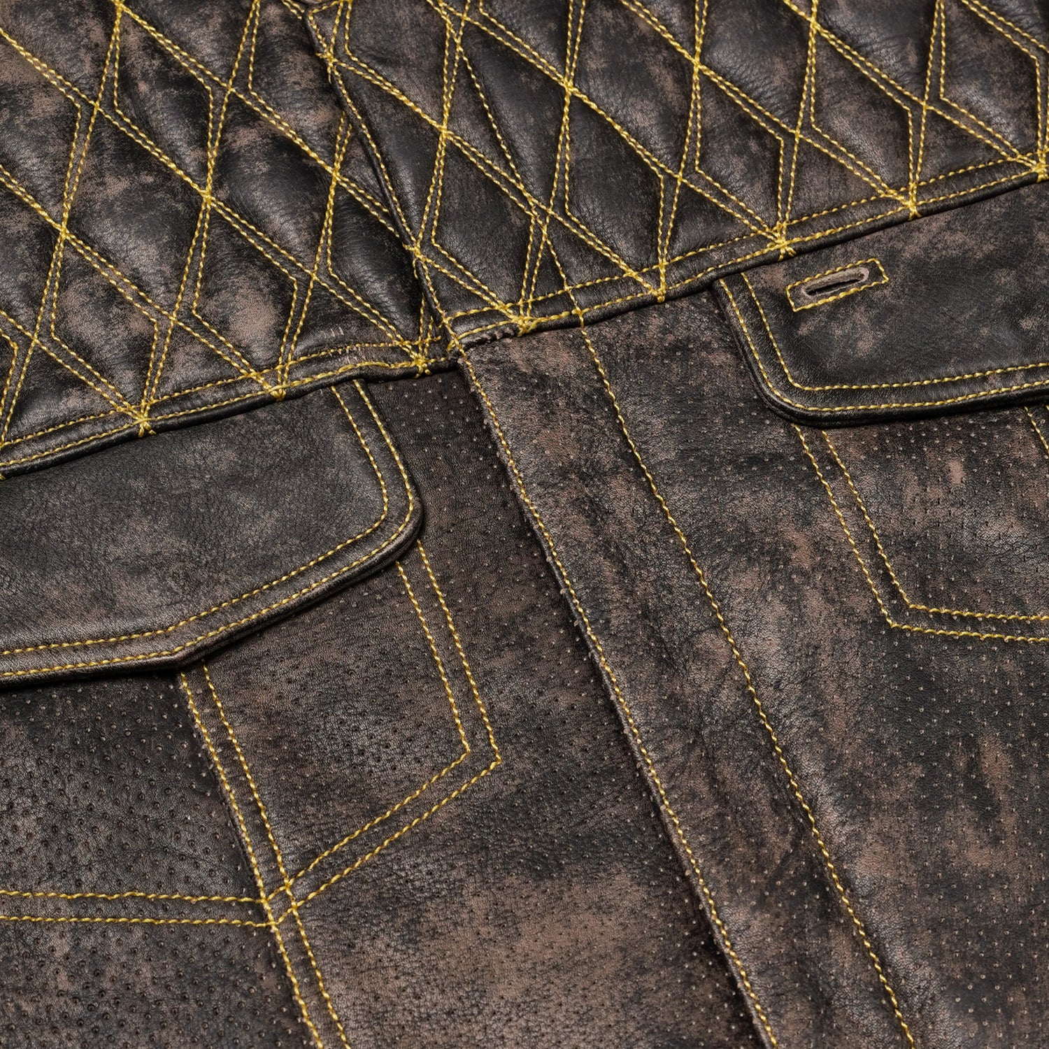 Rust Rider Men’s Motorcycle Leather Vest