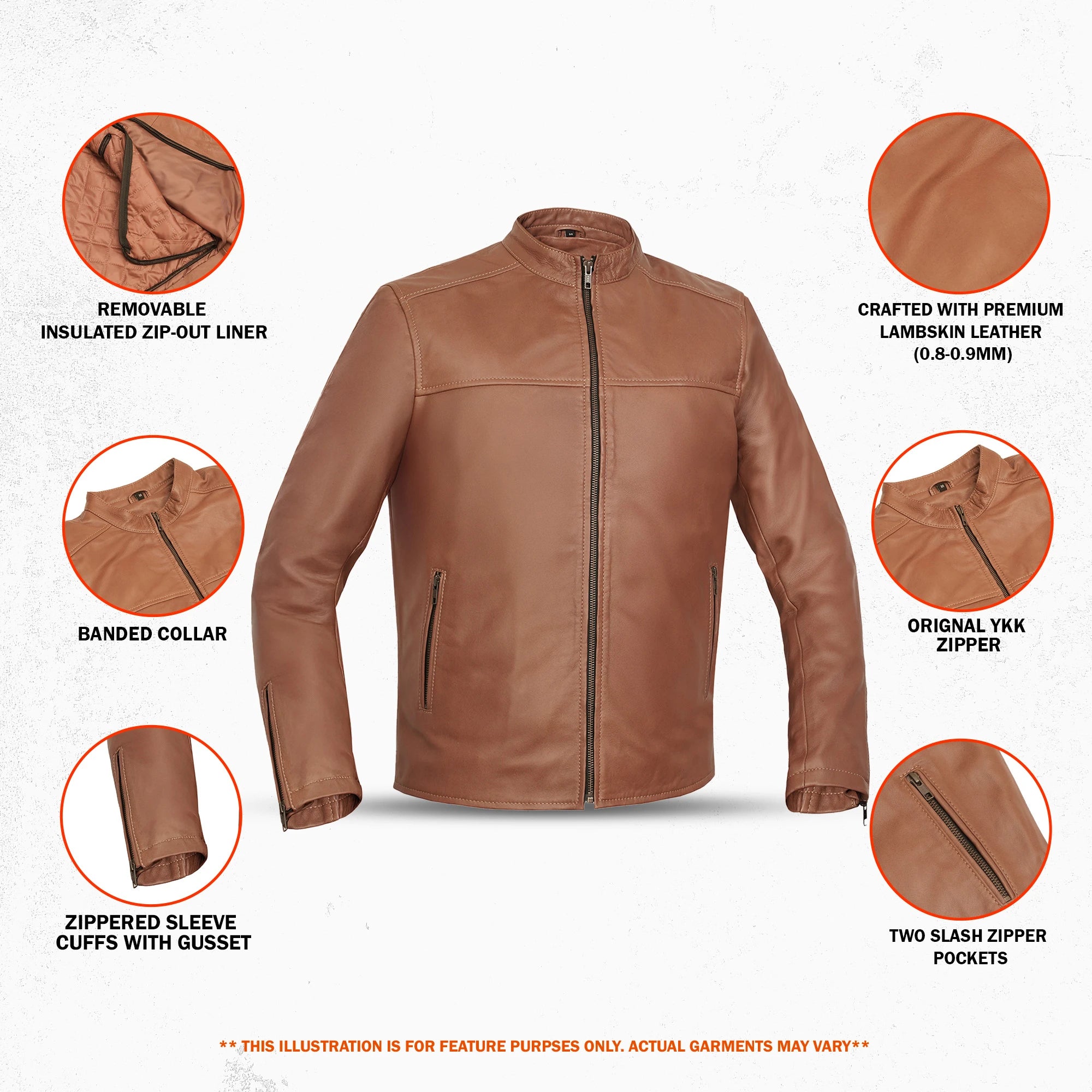 Rustic Stunner Men's Brown Fashion Leather Jacket