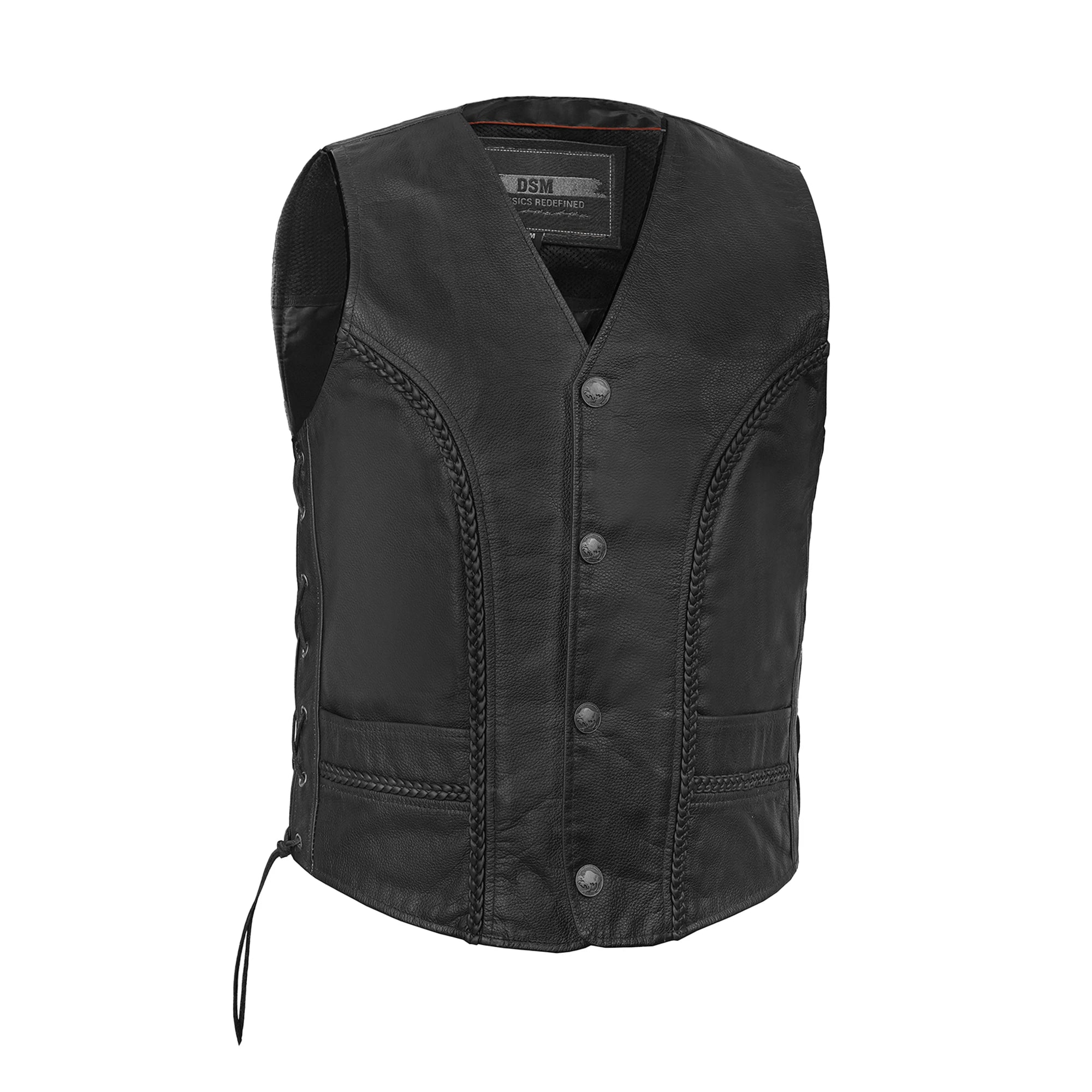 Rustler™ - Men's Motorcycle Leather Vest