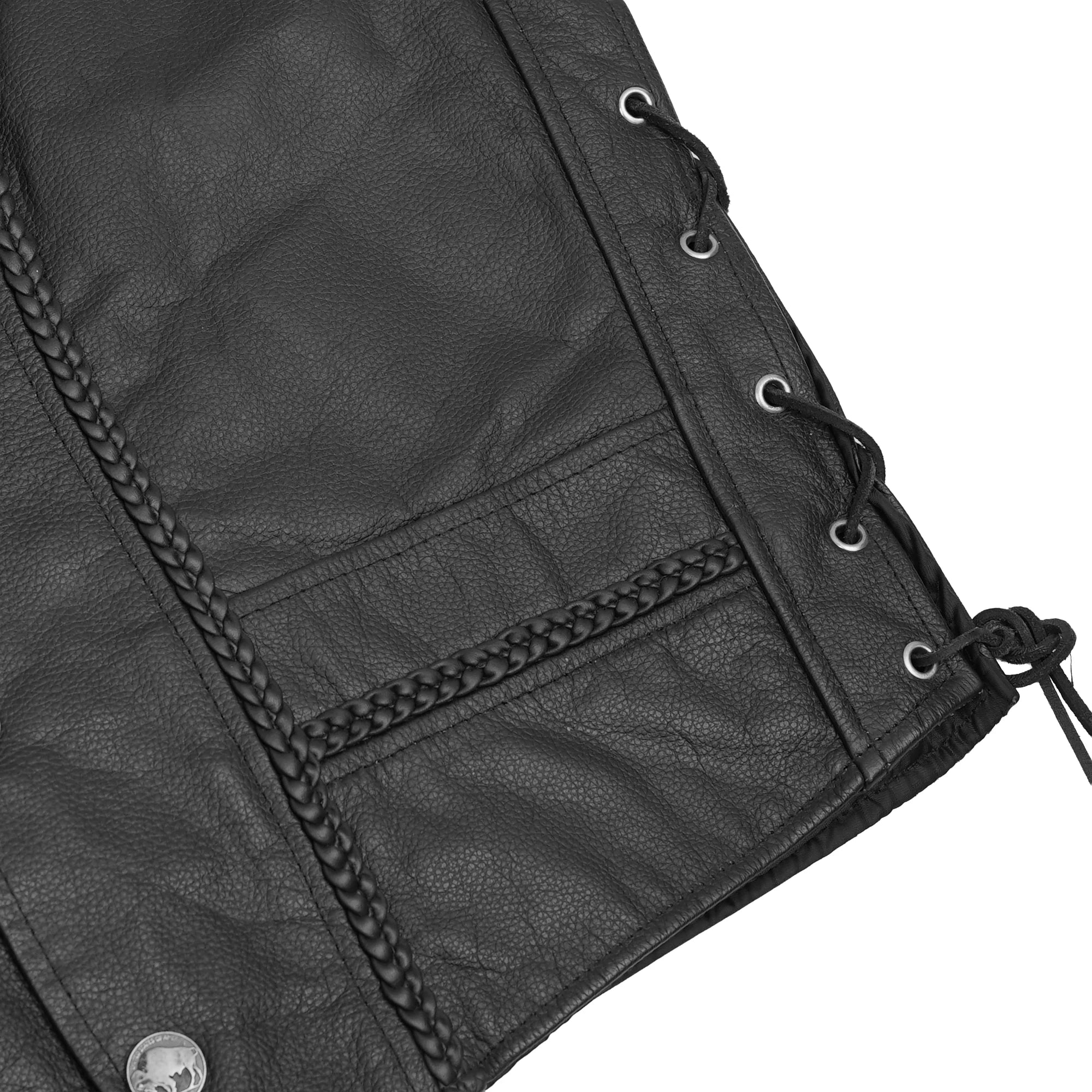 Rustler™ - Men's Motorcycle Leather Vest