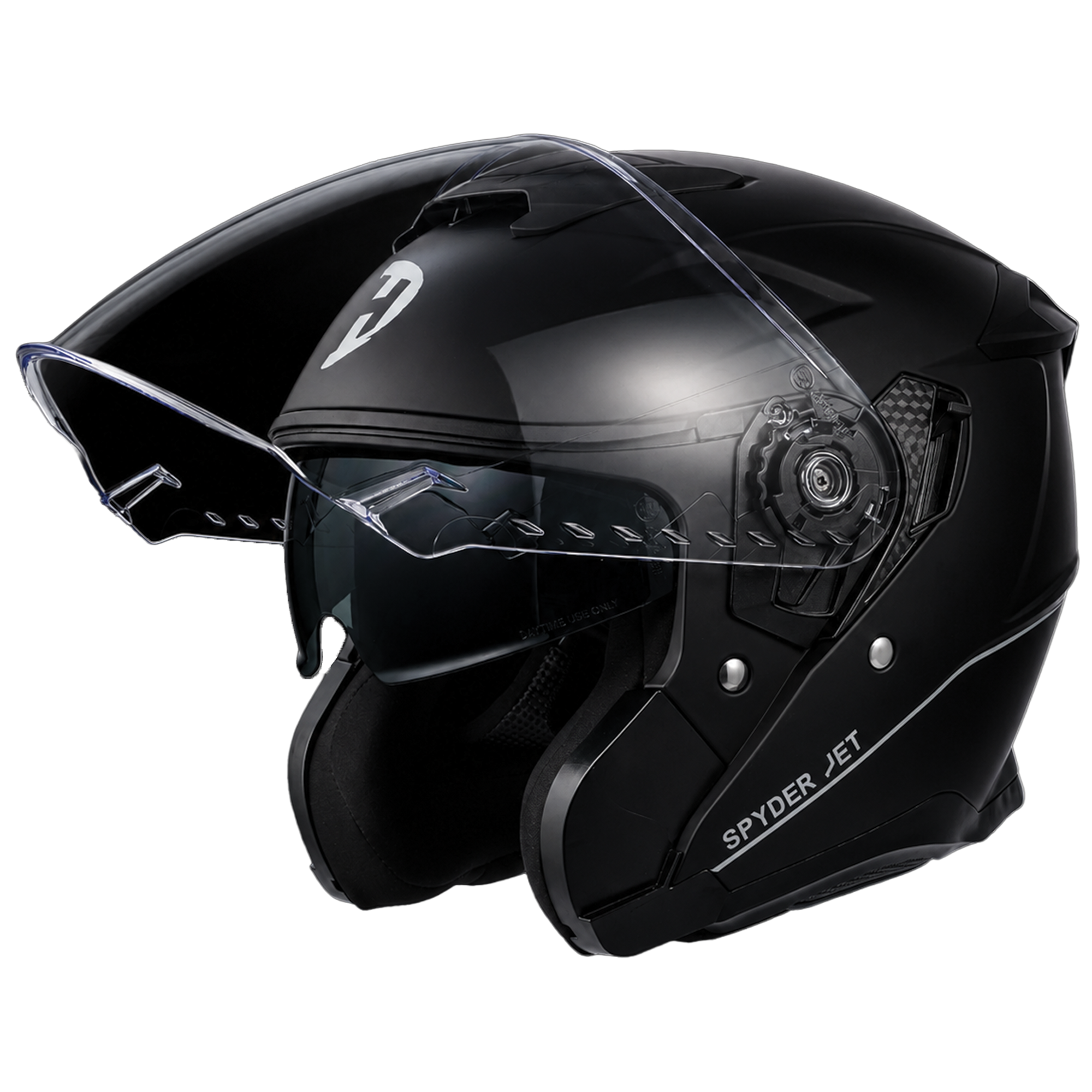 D.O.T. & ECE Daytona Spyder Jet- Dull Black
