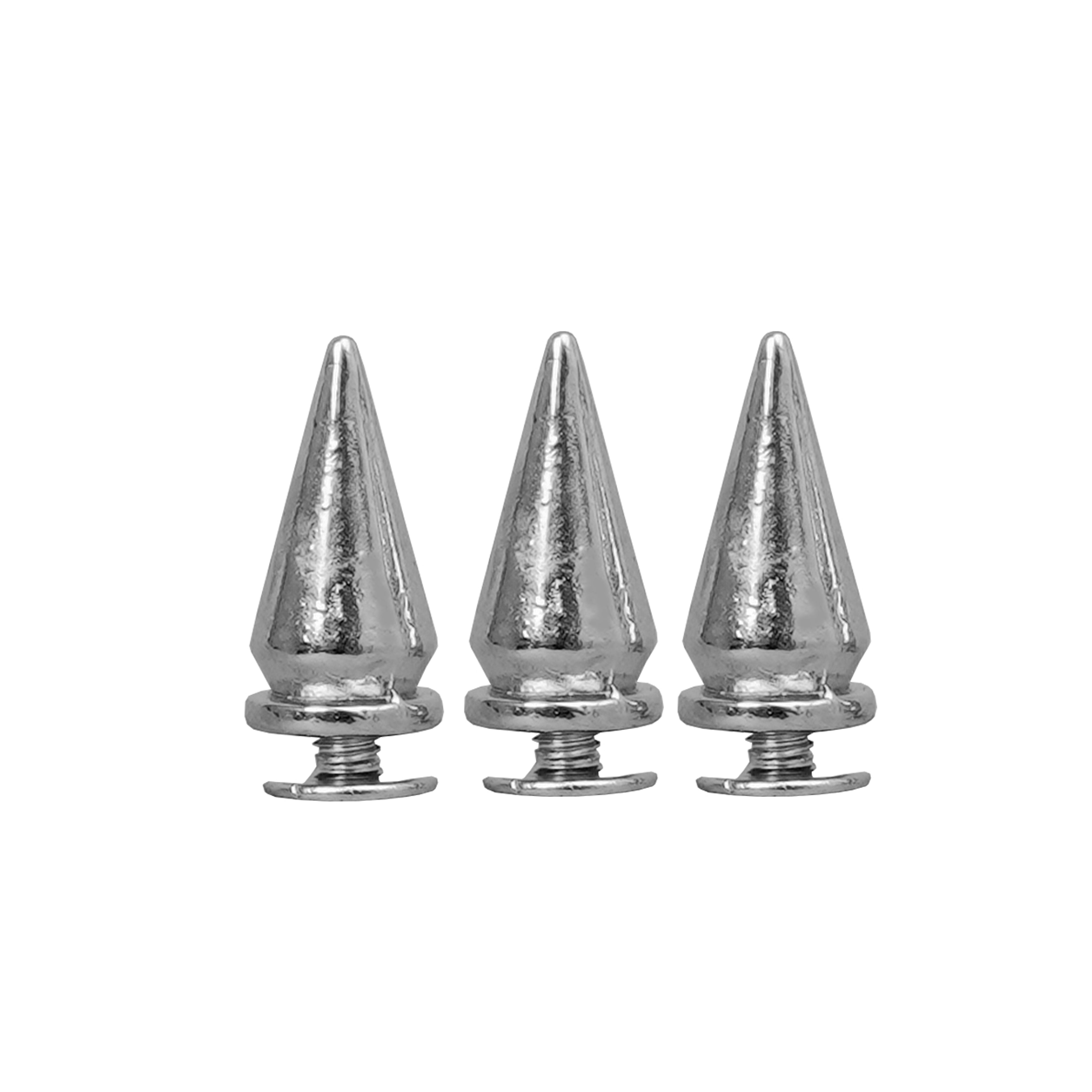Chrome Screw-back Spike Studs - 20mm