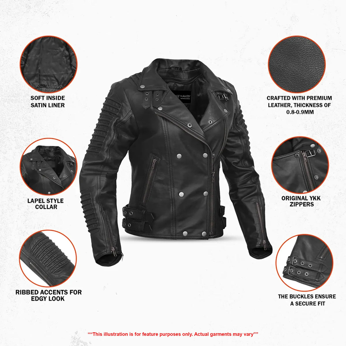 Shadow Queen Women's Leather Motorcycle Jacket