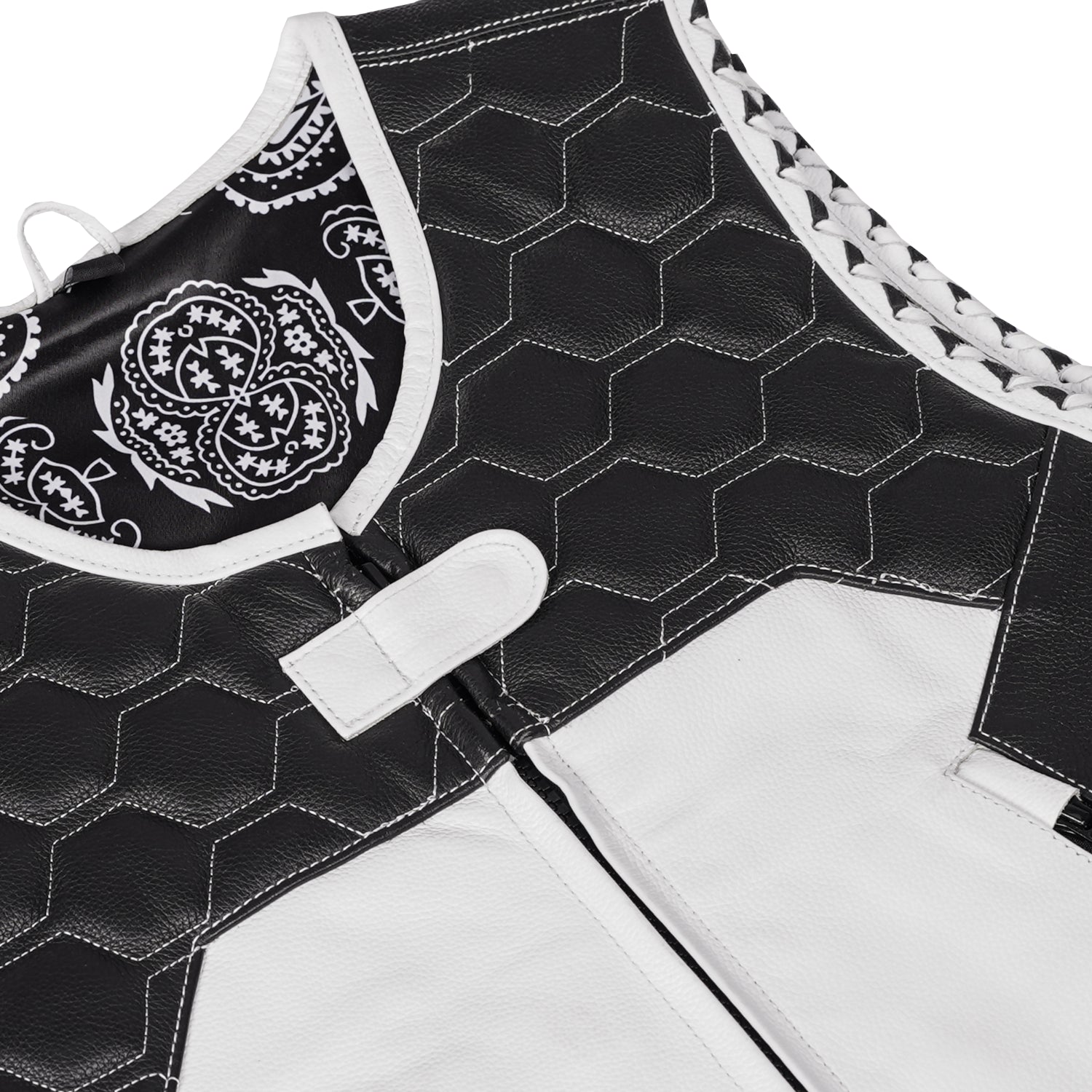 Shadow Pearl – Women's Leather Motorcycle Vest
