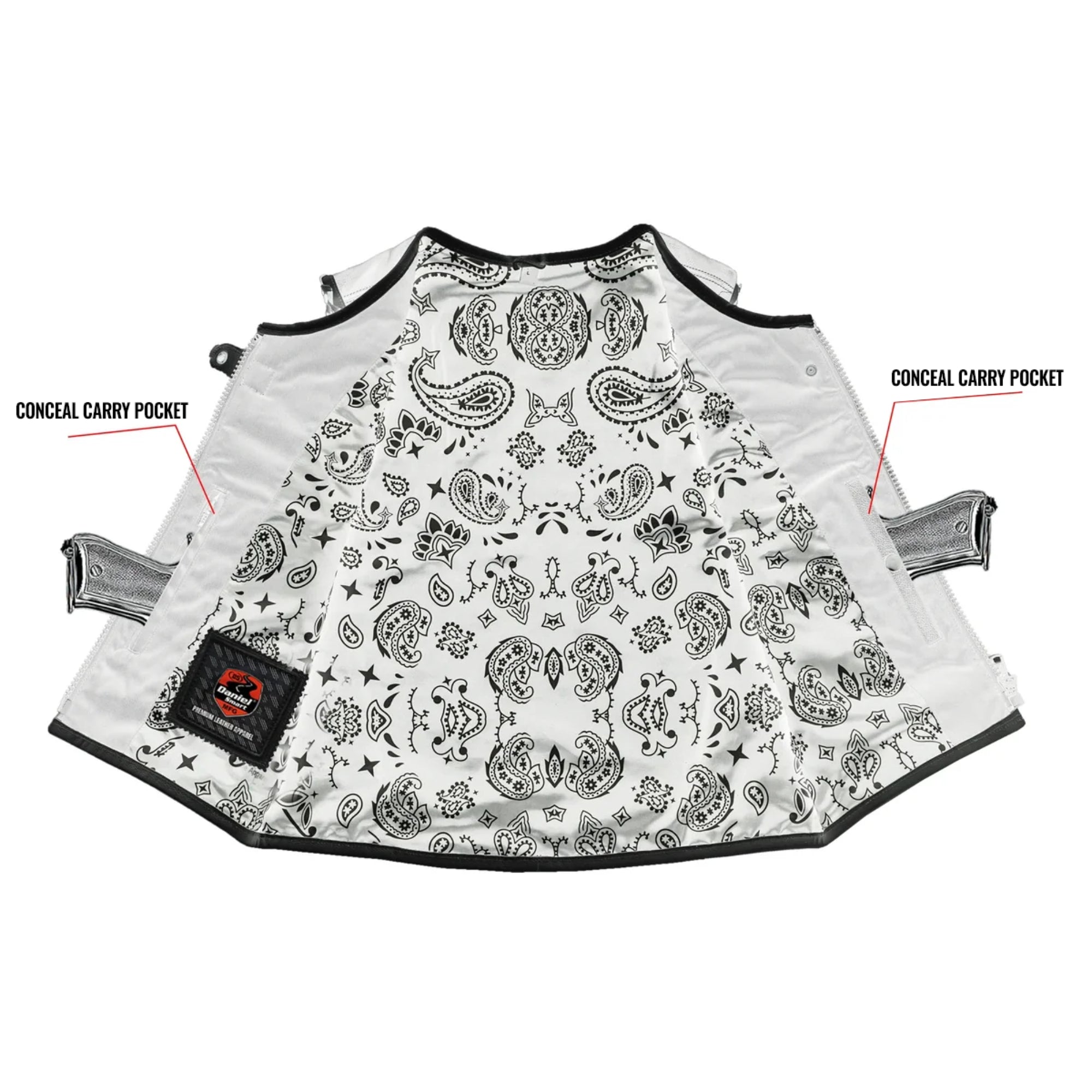 Shadow Pearl Women's Leather Motorcycle Vest