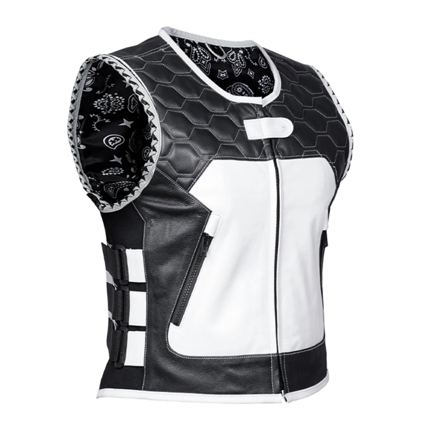 Shadow Pearl – Women's Leather Motorcycle Vest