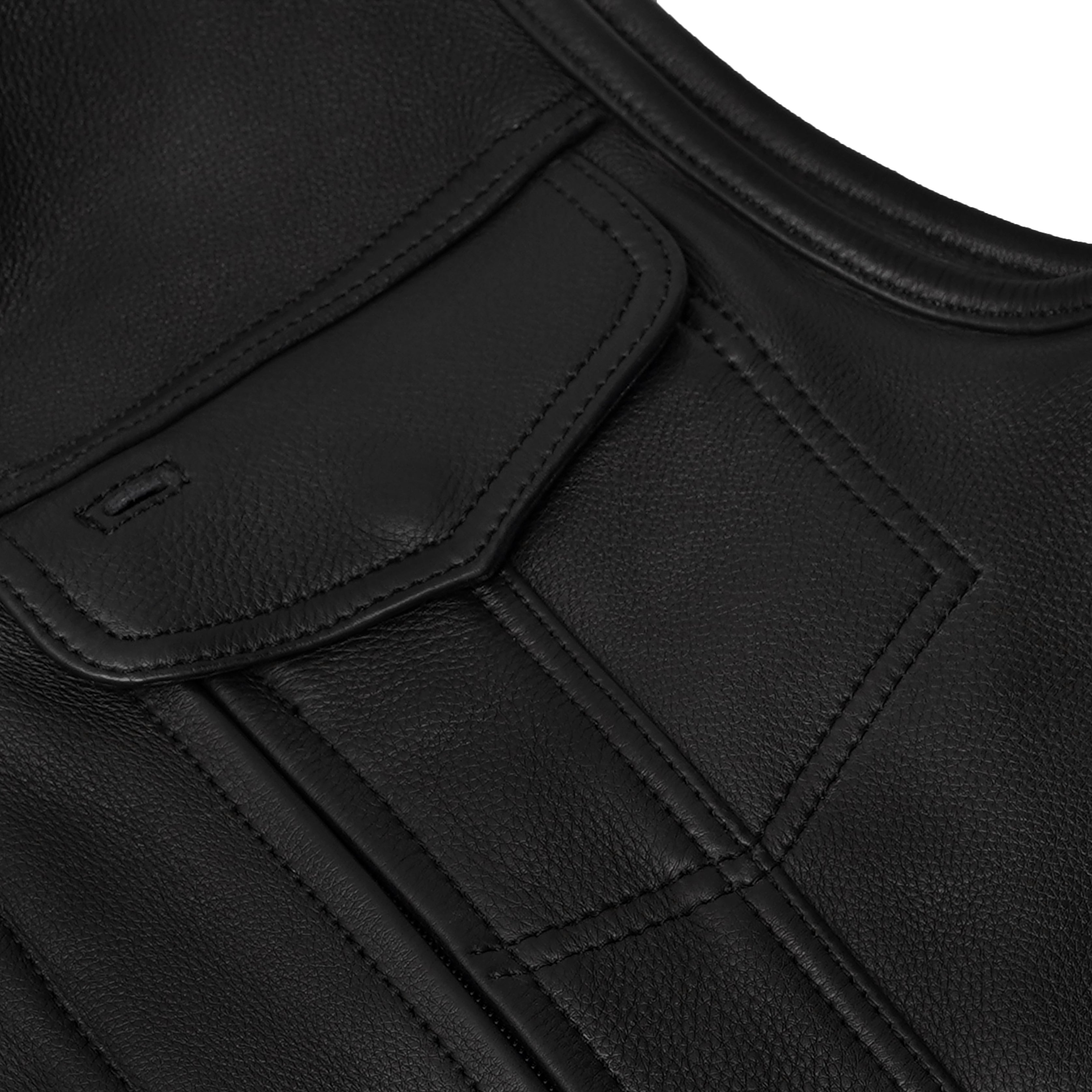 Shockster Men's Leather Vest | Premium Biker Style & Comfort