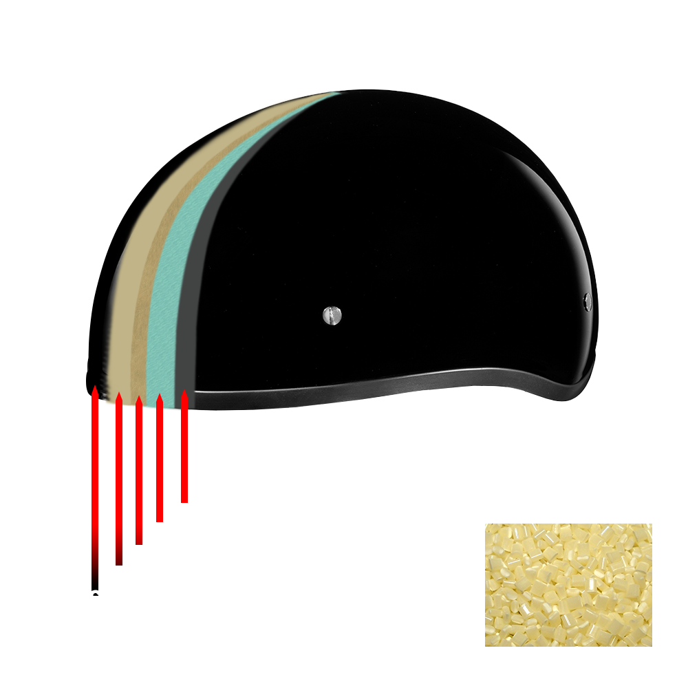 DOT Approved Daytona Motorcycle Half Face Helmet - Skull Cap Graphics for Men & Women, Scooters, ATVs, UTVs & Choppers - W/ Dragonfly