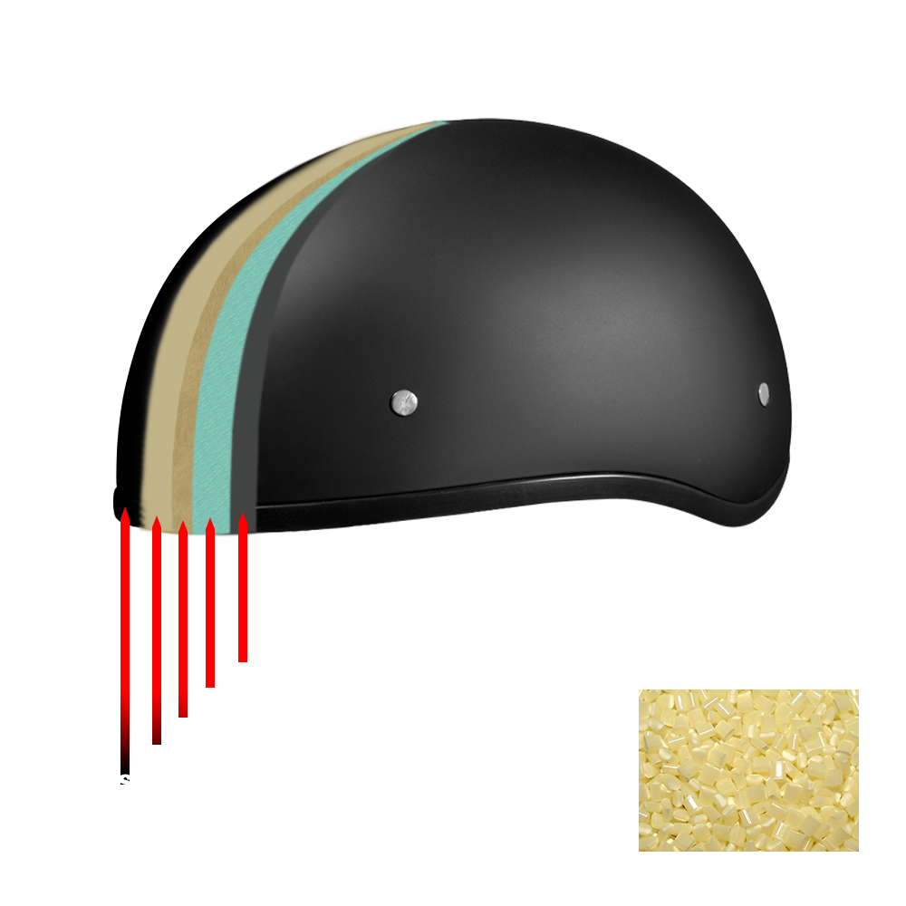 daytona dot skull cap leather motorcycle helmet - Dull Black approved helmet Daytona Skull Cap Visor Leather