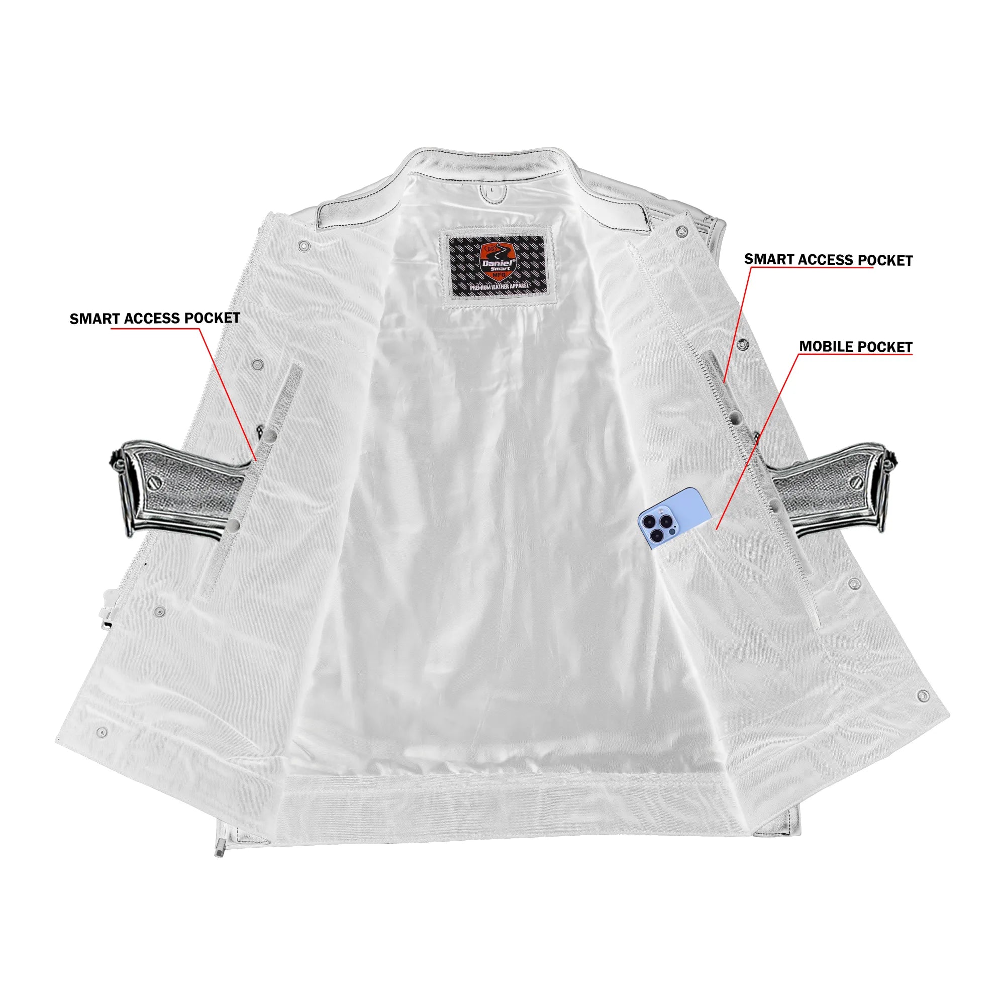 Skullster - Men’s Motorcycle Leather Vest