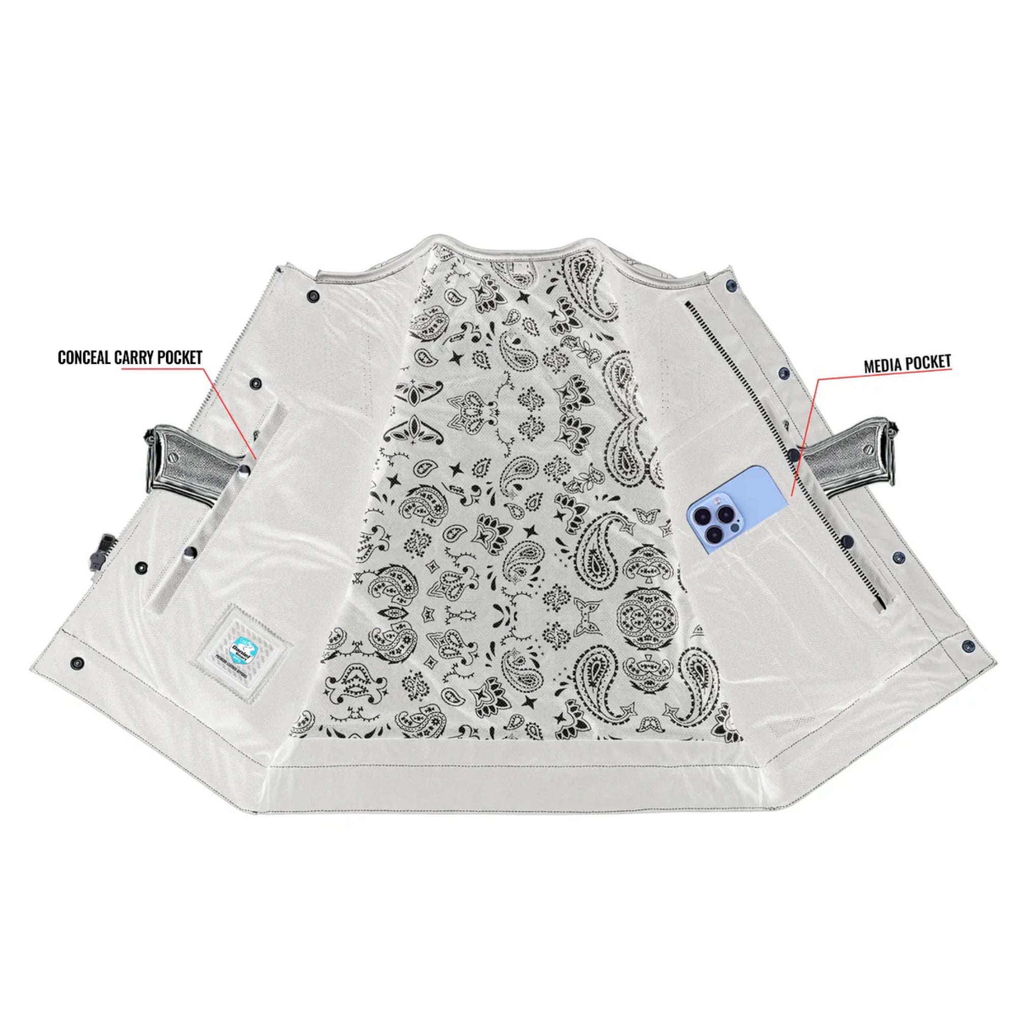 Sledgehammer™ Perforated Lowcut Summer Spark Men's Leather Vest