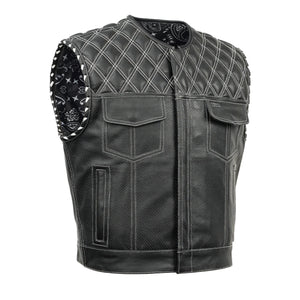 Sledgehammer™ Perforated Lowcut Summer Spark Men's Leather Vest