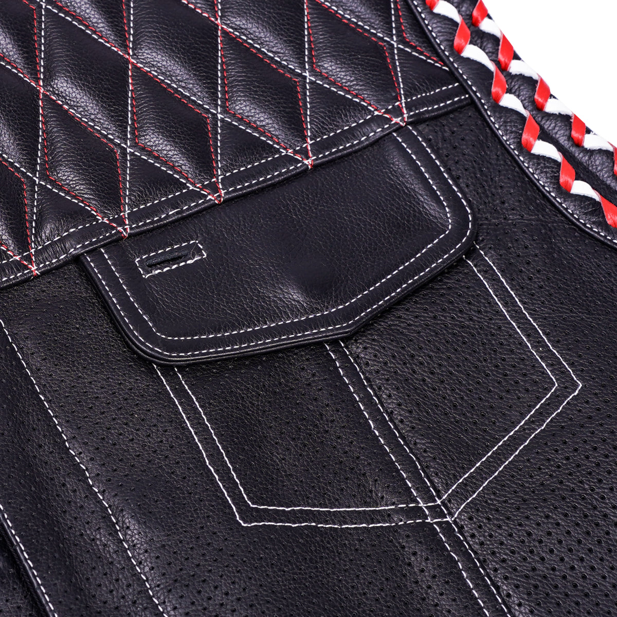 Star Shield™ Men's Motorcycle Leather Vest