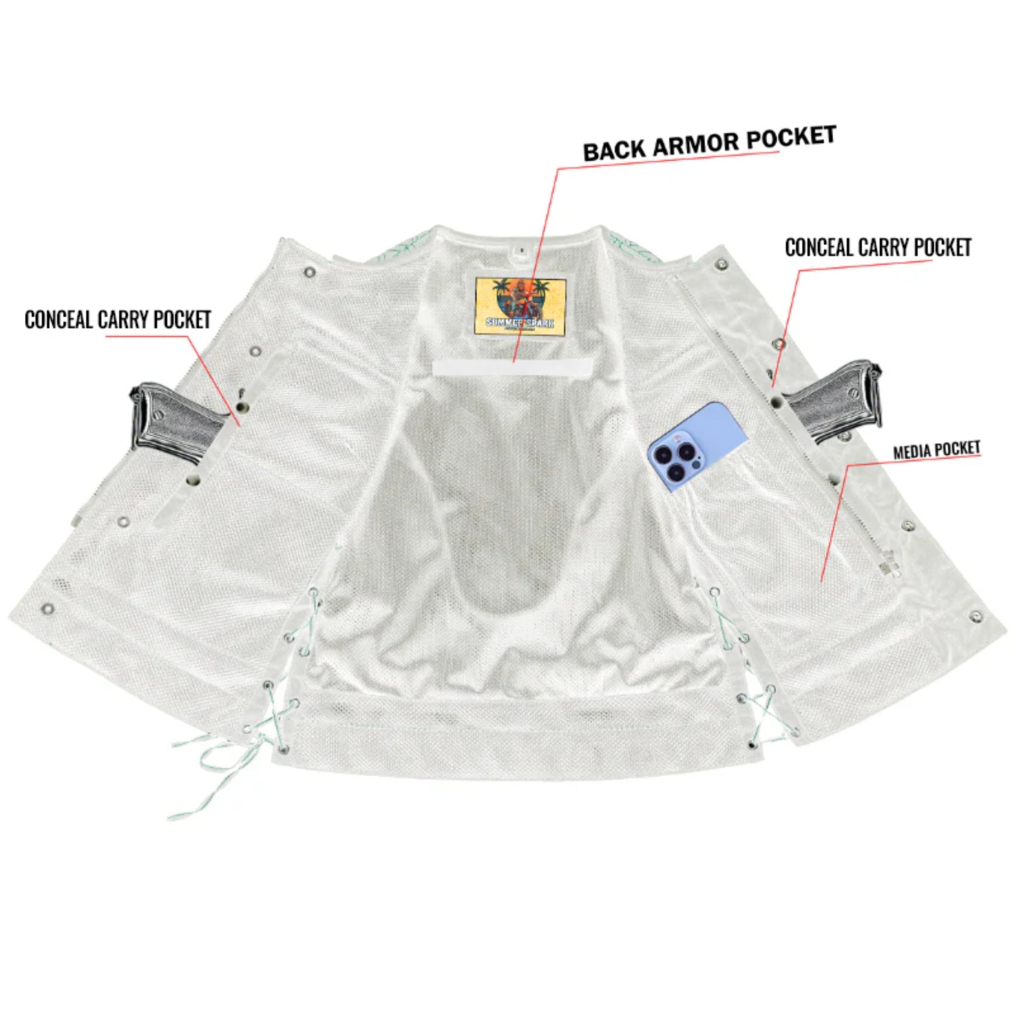 Sunflare Women’s Motorcycle Summer Spark Mesh Vest