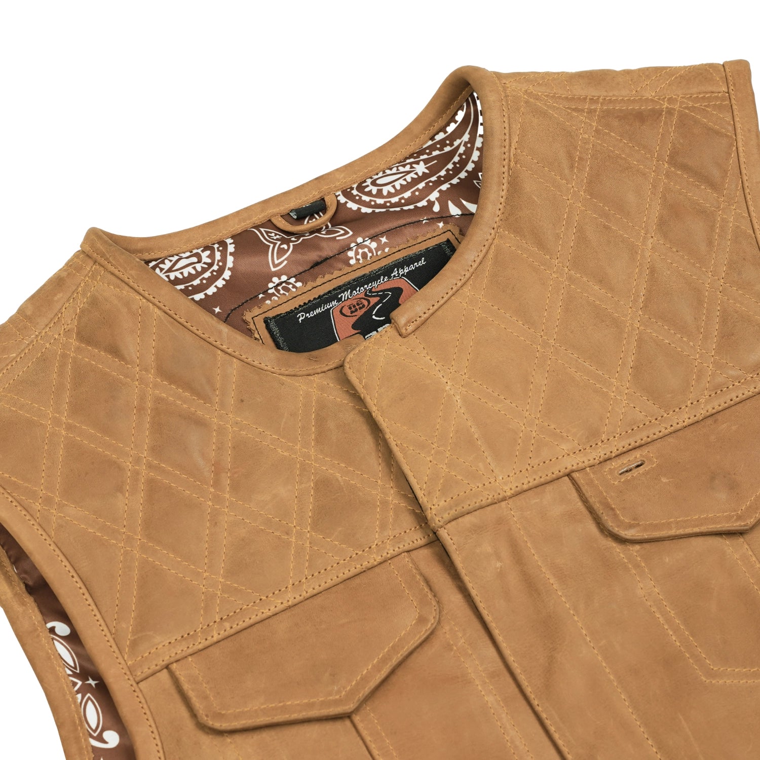 Timberline Men’s Leather Motorcycle Vest