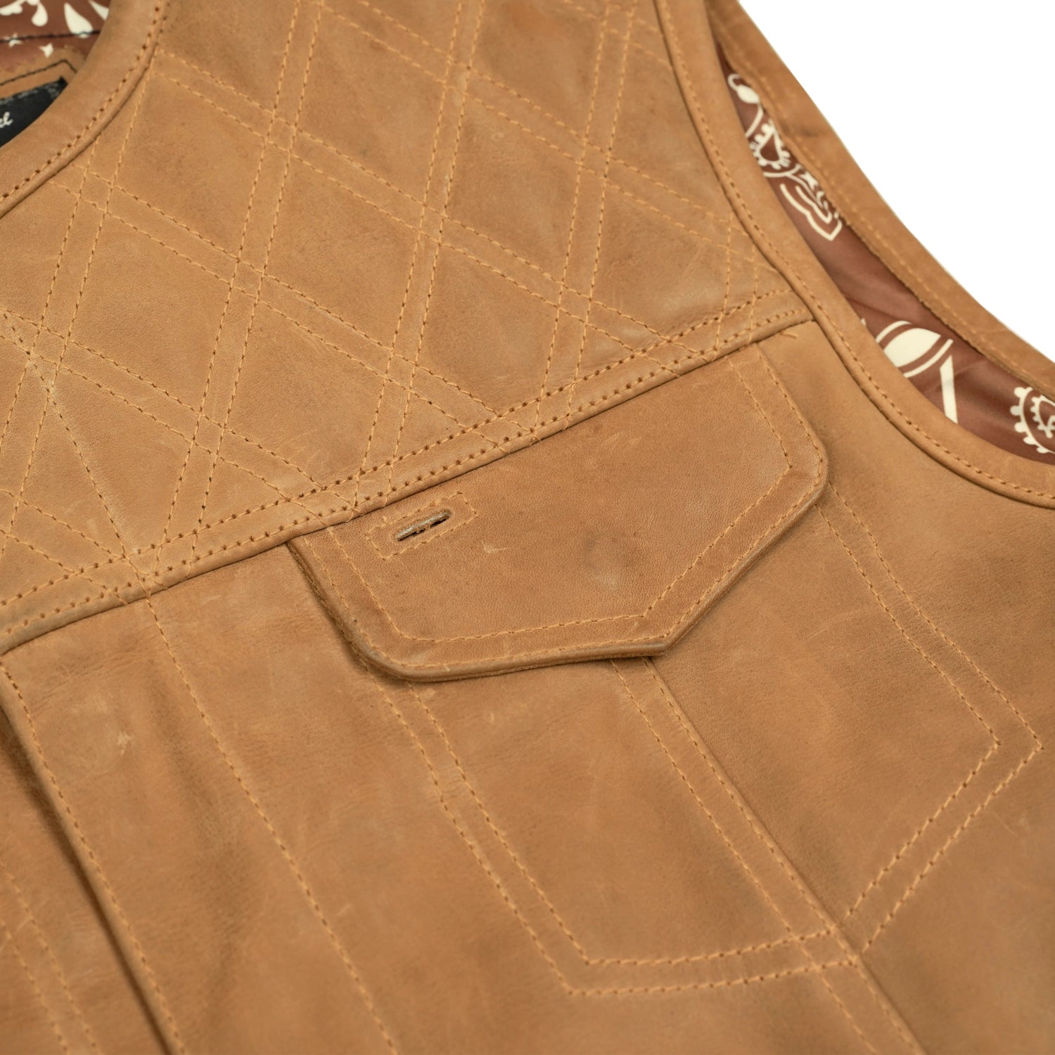 Timberline Men’s Leather Motorcycle Vest