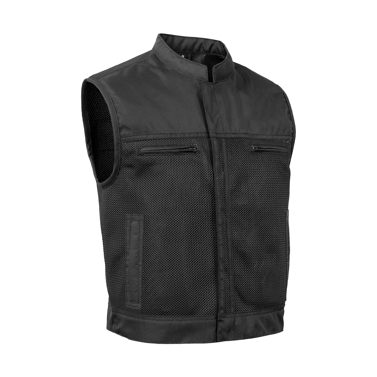 Lowside Summer Spark Men’s Motorcycle Mesh Vest BLACK Daniel Smart Manufacturing