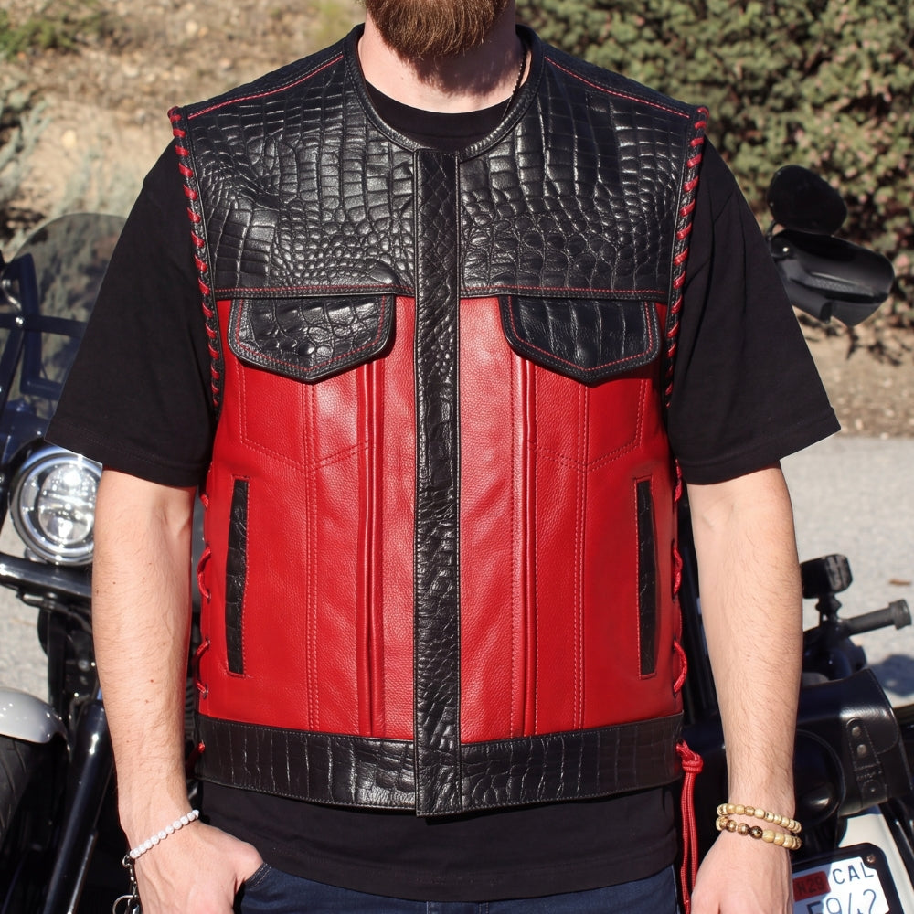 Men's Club Style Custom Motorcycle Vest