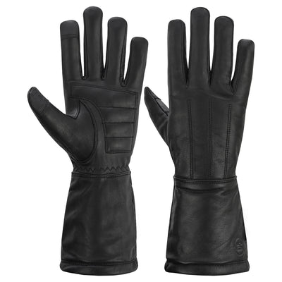 Wind Rider Men's Leather Motorcycle Gloves