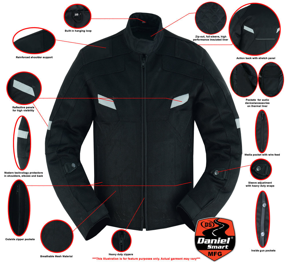 Adrenalift - Men's Textile Motorcycle Jacket-Mens Textile Motorcycle Jackets-Daniel Smart Mfg - Retail