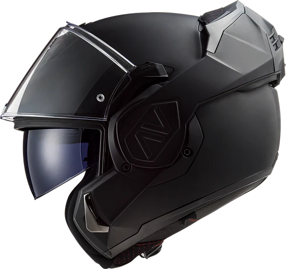 Advant Solid Modular Motorcycle Helmet W/ SunShield Matte Noir-Daniel Smart Mfg - Retail