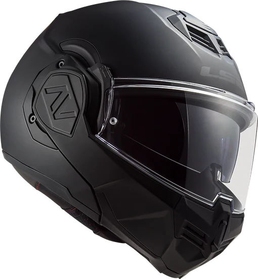 Advant Solid Modular Motorcycle Helmet W/ SunShield Matte Noir-Daniel Smart Mfg - Retail