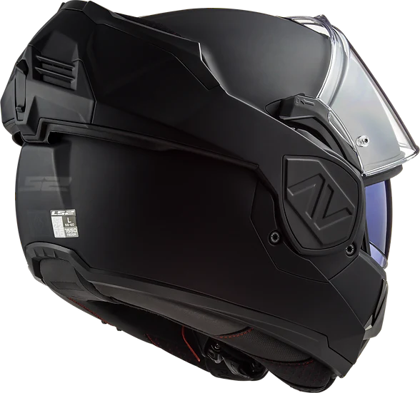 Advant Solid Modular Motorcycle Helmet W/ SunShield Matte Noir-Daniel Smart Mfg - Retail