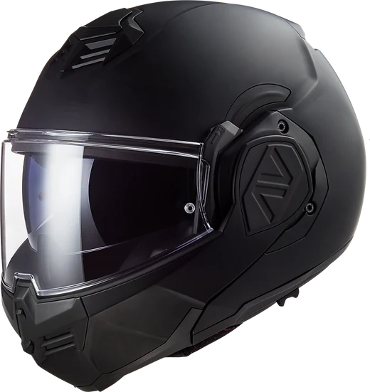 Advant Solid Modular Motorcycle Helmet W/ SunShield Matte Noir-Daniel Smart Mfg - Retail