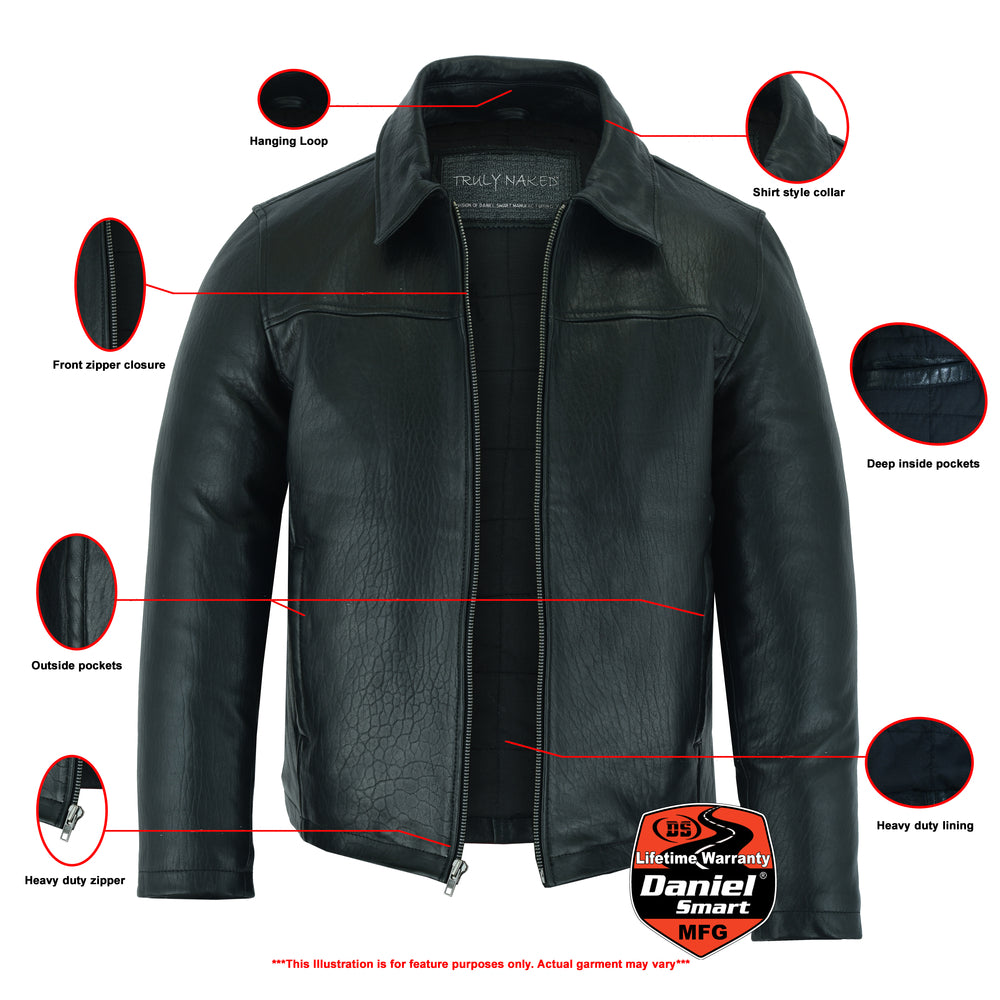 Aero Racer - Men's Lambskin Leather Jacket-Mens Leather Motorcycle Jackets-Daniel Smart Mfg - Retail