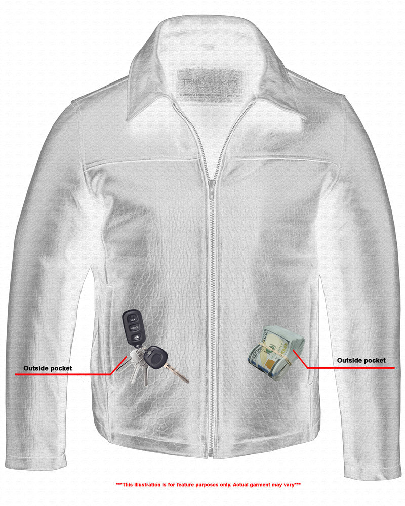 Aero Racer - Men's Lambskin Leather Jacket-Mens Leather Motorcycle Jackets-Daniel Smart Mfg - Retail