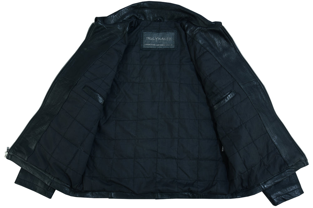 Aero Racer - Men's Lambskin Leather Jacket-Mens Leather Motorcycle Jackets-Daniel Smart Mfg - Retail