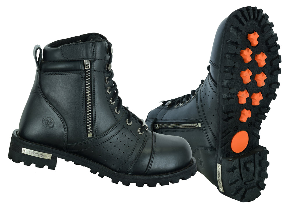 Aviator 6 - Men's Leather Motorcycle Boots-Mens Motorcycle Boots-Daniel Smart Mfg - Retail