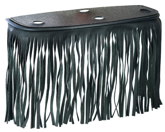 B1005 Black Leather Floor Boards with Fringe - Large-Daniel Smart Mfg - Retail